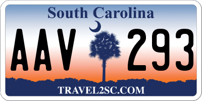 SC license plate AAV293
