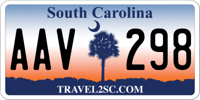 SC license plate AAV298