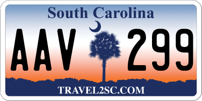 SC license plate AAV299