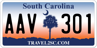 SC license plate AAV301