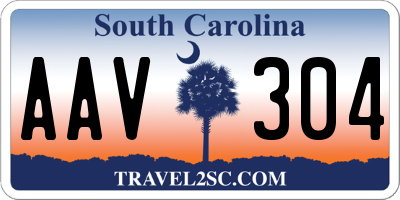 SC license plate AAV304