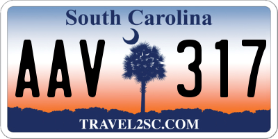 SC license plate AAV317