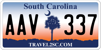 SC license plate AAV337