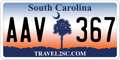 SC license plate AAV367