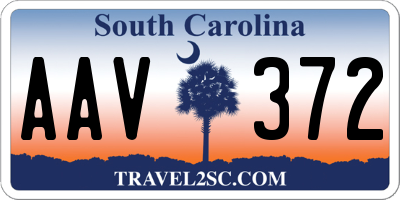 SC license plate AAV372