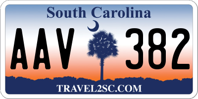 SC license plate AAV382