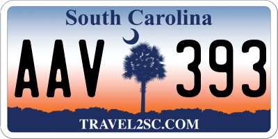 SC license plate AAV393