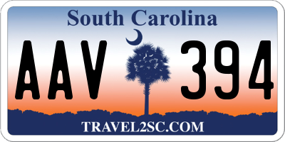 SC license plate AAV394