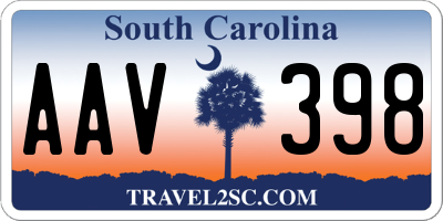 SC license plate AAV398