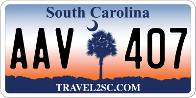 SC license plate AAV407