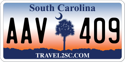 SC license plate AAV409