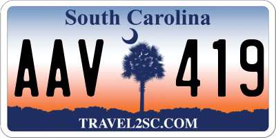 SC license plate AAV419