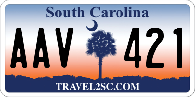 SC license plate AAV421