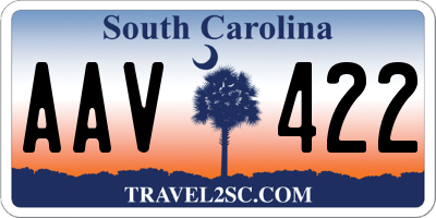 SC license plate AAV422