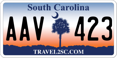 SC license plate AAV423