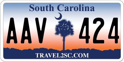 SC license plate AAV424