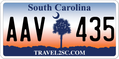 SC license plate AAV435