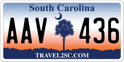 SC license plate AAV436