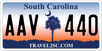 SC license plate AAV440