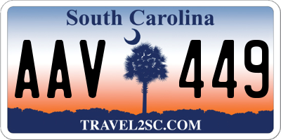 SC license plate AAV449