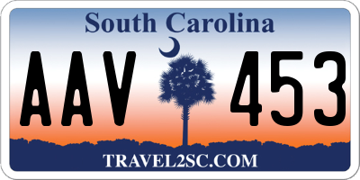 SC license plate AAV453
