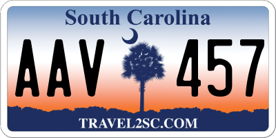 SC license plate AAV457