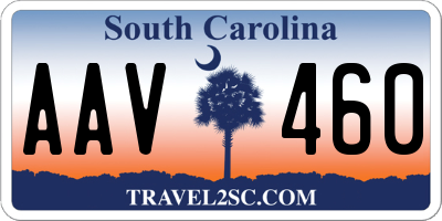 SC license plate AAV460