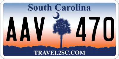 SC license plate AAV470