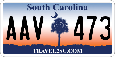 SC license plate AAV473