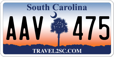 SC license plate AAV475