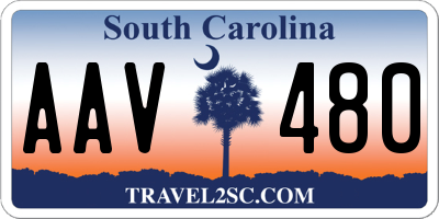 SC license plate AAV480
