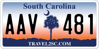 SC license plate AAV481
