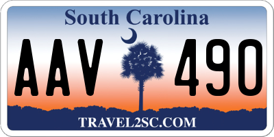 SC license plate AAV490