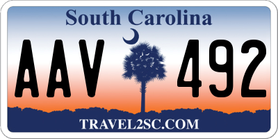 SC license plate AAV492