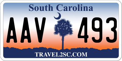 SC license plate AAV493