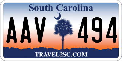 SC license plate AAV494