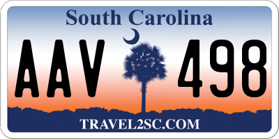 SC license plate AAV498