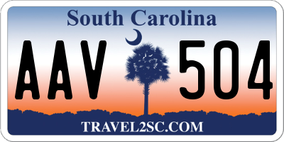 SC license plate AAV504
