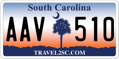 SC license plate AAV510