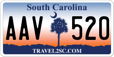 SC license plate AAV520