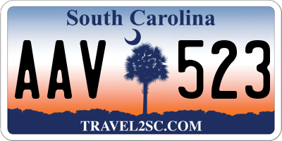 SC license plate AAV523