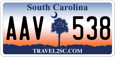 SC license plate AAV538