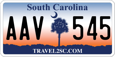 SC license plate AAV545