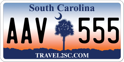 SC license plate AAV555