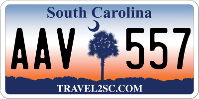 SC license plate AAV557