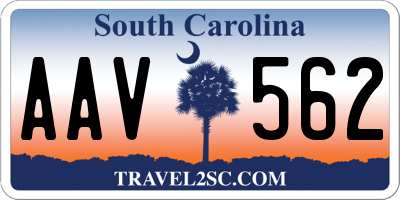 SC license plate AAV562