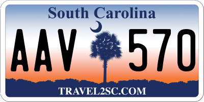 SC license plate AAV570