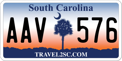 SC license plate AAV576