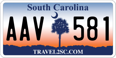 SC license plate AAV581