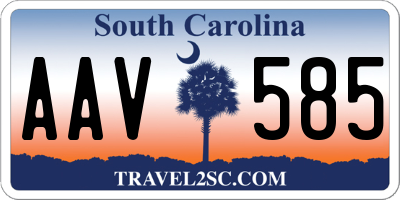 SC license plate AAV585